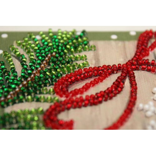 Mini Bead embroidery kit Holiday trivia, AM-201 by Abris Art - buy online! ✿ Fast delivery ✿ Factory price ✿ Wholesale and retail ✿ Purchase Sets-mini-for embroidery with beads on canvas