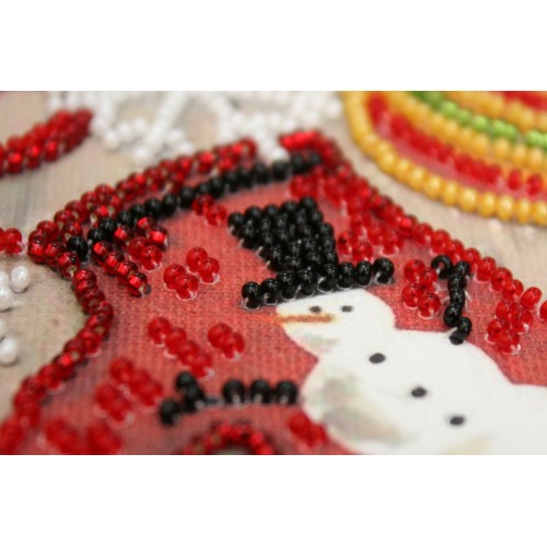 Mini Bead embroidery kit Holiday trivia, AM-201 by Abris Art - buy online! ✿ Fast delivery ✿ Factory price ✿ Wholesale and retail ✿ Purchase Sets-mini-for embroidery with beads on canvas