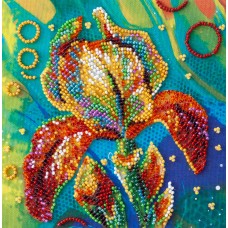 Mini Bead embroidery kit Multicolored iris