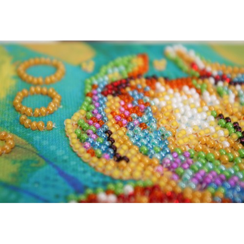 Mini Bead embroidery kit Multicolored iris, AM-203 by Abris Art - buy online! ✿ Fast delivery ✿ Factory price ✿ Wholesale and retail ✿ Purchase Sets-mini-for embroidery with beads on canvas