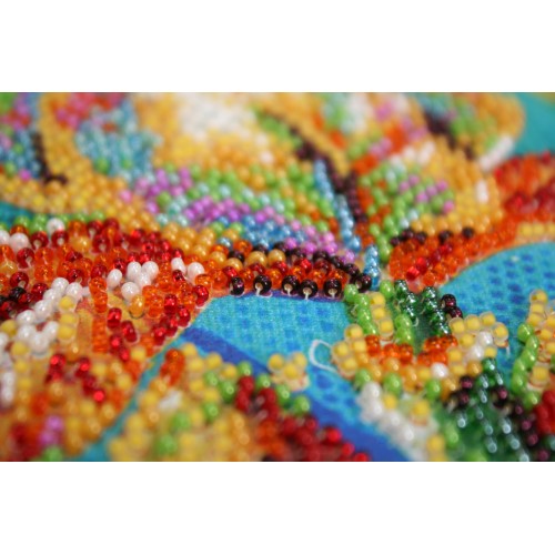 Mini Bead embroidery kit Multicolored iris, AM-203 by Abris Art - buy online! ✿ Fast delivery ✿ Factory price ✿ Wholesale and retail ✿ Purchase Sets-mini-for embroidery with beads on canvas