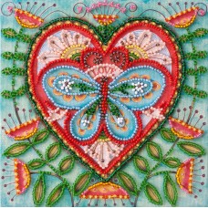 Mini Bead embroidery kit Summer heart