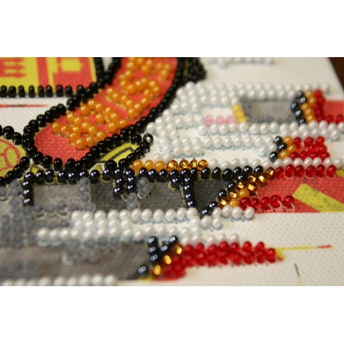 Mini Bead embroidery kit FC Manchester United, AM-207 by Abris Art - buy online! ✿ Fast delivery ✿ Factory price ✿ Wholesale and retail ✿ Purchase Sets-mini-for embroidery with beads on canvas