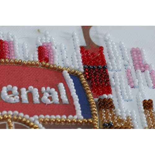 Mini Bead embroidery kit FC Arsenal, AM-208 by Abris Art - buy online! ✿ Fast delivery ✿ Factory price ✿ Wholesale and retail ✿ Purchase Sets-mini-for embroidery with beads on canvas