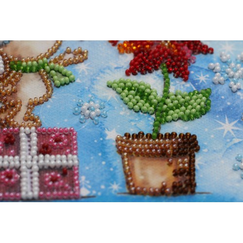 Mini Bead embroidery kit Winter miracle, AM-215 by Abris Art - buy online! ✿ Fast delivery ✿ Factory price ✿ Wholesale and retail ✿ Purchase Sets-mini-for embroidery with beads on canvas