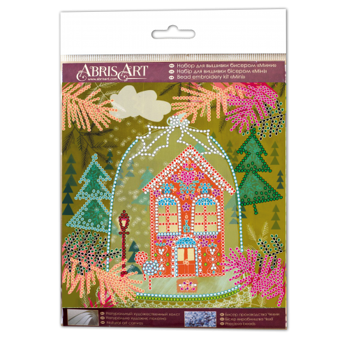Mini Bead embroidery kit Its like a fairytale, AM-218 by Abris Art - buy online! ✿ Fast delivery ✿ Factory price ✿ Wholesale and retail ✿ Purchase Sets-mini-for embroidery with beads on canvas