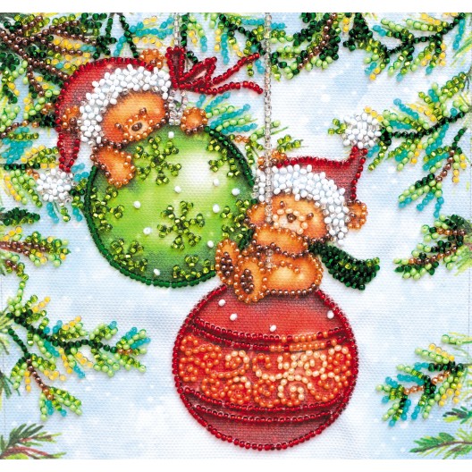Mini Bead embroidery kit Cute fun, AM-223 by Abris Art - buy online! ✿ Fast delivery ✿ Factory price ✿ Wholesale and retail ✿ Purchase Sets-mini-for embroidery with beads on canvas