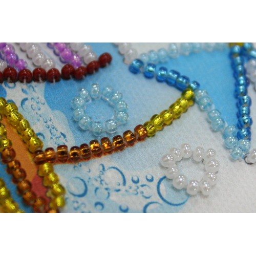 Magnets Bead embroidery kit Under the umbrella, AMA-007 by Abris Art - buy online! ✿ Fast delivery ✿ Factory price ✿ Wholesale and retail ✿ Purchase Kits for embroidery magnets with beads on canvas