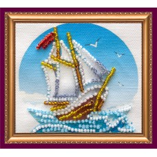 Magnets Bead embroidery kit Sailboat