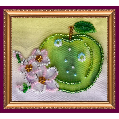 Magnets Bead embroidery kit Apple, AMA-012 by Abris Art - buy online! ✿ Fast delivery ✿ Factory price ✿ Wholesale and retail ✿ Purchase Kits for embroidery magnets with beads on canvas
