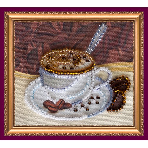 Magnets Bead embroidery kit Latte, AMA-014 by Abris Art - buy online! ✿ Fast delivery ✿ Factory price ✿ Wholesale and retail ✿ Purchase Kits for embroidery magnets with beads on canvas