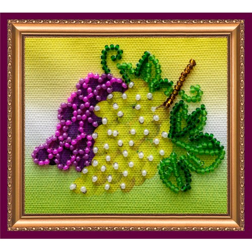 Magnets Bead embroidery kit Grapes, AMA-015 by Abris Art - buy online! ✿ Fast delivery ✿ Factory price ✿ Wholesale and retail ✿ Purchase Kits for embroidery magnets with beads on canvas