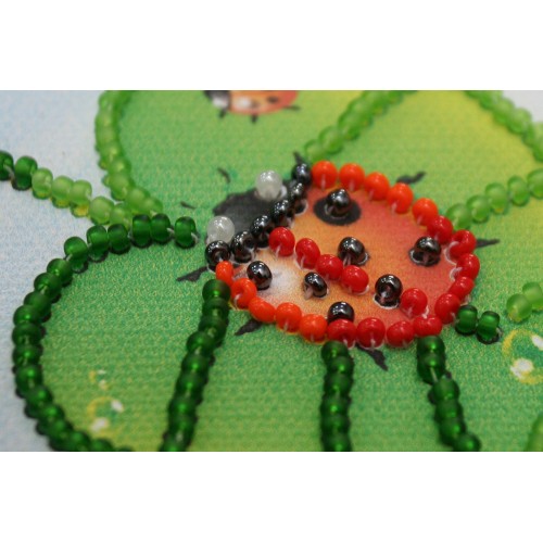 Ladybird, AMA-016 by Abris Art - buy online! ✿ Fast delivery ✿ Factory price ✿ Wholesale and retail ✿ Purchase Kits for embroidery magnets with beads on canvas