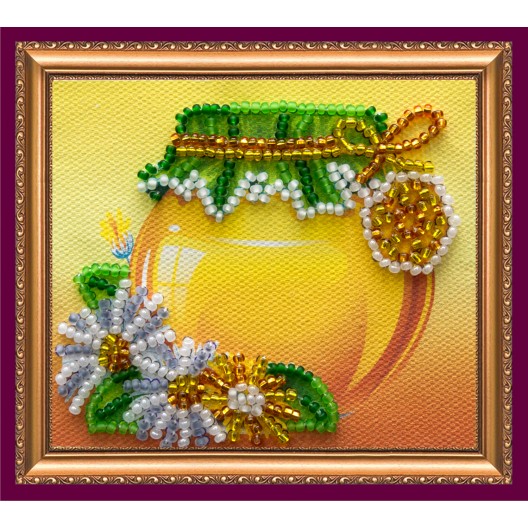 Magnets Bead embroidery kit Honey, AMA-017 by Abris Art - buy online! ✿ Fast delivery ✿ Factory price ✿ Wholesale and retail ✿ Purchase Kits for embroidery magnets with beads on canvas