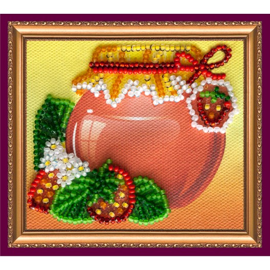 Magnets Bead embroidery kit Wild strawberry, AMA-018 by Abris Art - buy online! ✿ Fast delivery ✿ Factory price ✿ Wholesale and retail ✿ Purchase Kits for embroidery magnets with beads on canvas