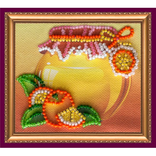 Magnets Bead embroidery kit Peach, AMA-019 by Abris Art - buy online! ✿ Fast delivery ✿ Factory price ✿ Wholesale and retail ✿ Purchase Kits for embroidery magnets with beads on canvas