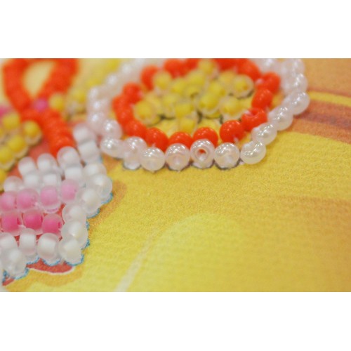 Magnets Bead embroidery kit Peach, AMA-019 by Abris Art - buy online! ✿ Fast delivery ✿ Factory price ✿ Wholesale and retail ✿ Purchase Kits for embroidery magnets with beads on canvas
