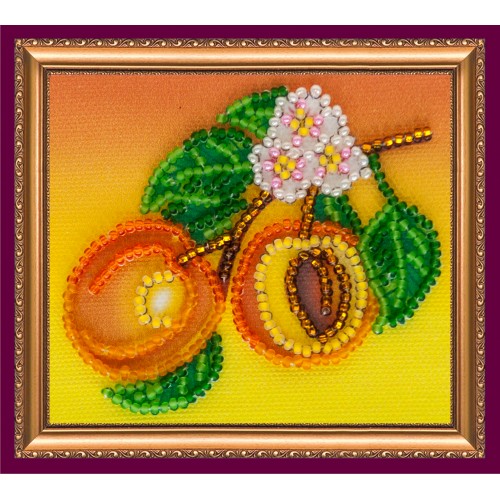 Magnets Bead embroidery kit Apricots, AMA-024 by Abris Art - buy online! ✿ Fast delivery ✿ Factory price ✿ Wholesale and retail ✿ Purchase Kits for embroidery magnets with beads on canvas