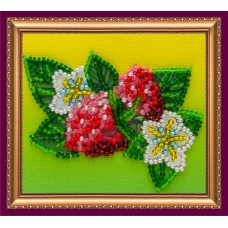 Magnets Bead embroidery kit Raspberry