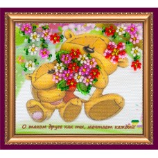 Magnets Bead embroidery kit Friends