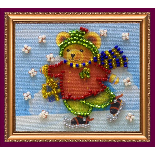 Figure skater – 1, AMA-046 by Abris Art - buy online! ✿ Fast delivery ✿ Factory price ✿ Wholesale and retail ✿ Purchase Kits for embroidery magnets with beads on canvas