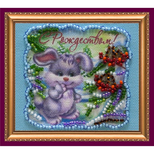 Merry Christmas - 1, AMA-050 by Abris Art - buy online! ✿ Fast delivery ✿ Factory price ✿ Wholesale and retail ✿ Purchase Kits for embroidery magnets with beads on canvas