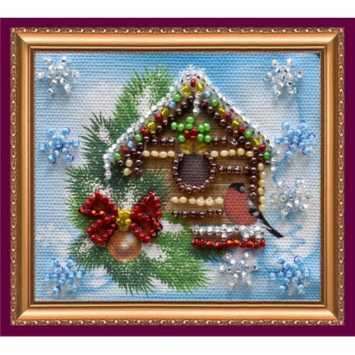 Magnets Bead embroidery kit Happy New Year – 2, AMA-051 by Abris Art - buy online! ✿ Fast delivery ✿ Factory price ✿ Wholesale and retail ✿ Purchase Kits for embroidery magnets with beads on canvas