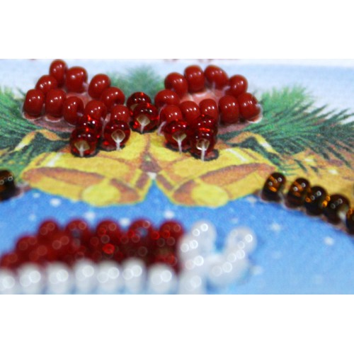 Happy New Year – 4, AMA-053 by Abris Art - buy online! ✿ Fast delivery ✿ Factory price ✿ Wholesale and retail ✿ Purchase Kits for embroidery magnets with beads on canvas