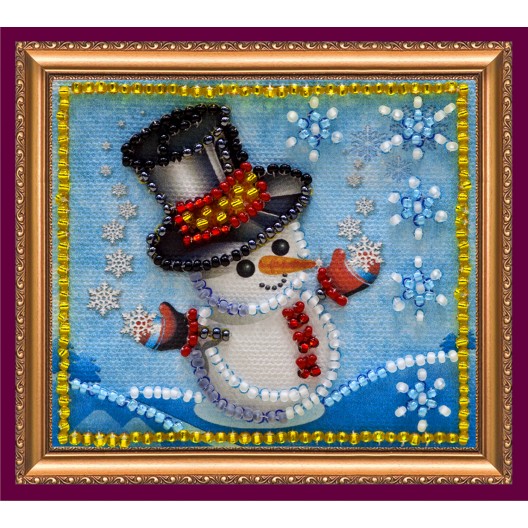 Magnets Bead embroidery kit Happy New Year – 5, AMA-054 by Abris Art - buy online! ✿ Fast delivery ✿ Factory price ✿ Wholesale and retail ✿ Purchase Kits for embroidery magnets with beads on canvas