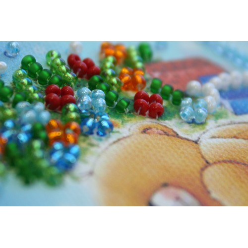 Magnets Bead embroidery kit Happy New Year – 7, AMA-056 by Abris Art - buy online! ✿ Fast delivery ✿ Factory price ✿ Wholesale and retail ✿ Purchase Kits for embroidery magnets with beads on canvas