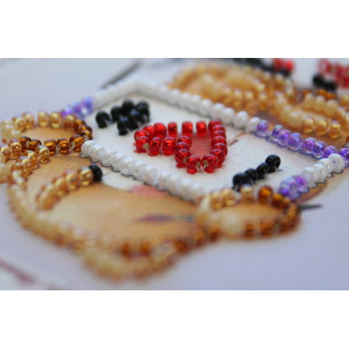 Magnets Bead embroidery kit Happy Valentines Day – 1, AMA-058 by Abris Art - buy online! ✿ Fast delivery ✿ Factory price ✿ Wholesale and retail ✿ Purchase Kits for embroidery magnets with beads on canvas