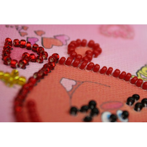 Magnets Bead embroidery kit Happy Valentines Day – 2, AMA-059 by Abris Art - buy online! ✿ Fast delivery ✿ Factory price ✿ Wholesale and retail ✿ Purchase Kits for embroidery magnets with beads on canvas