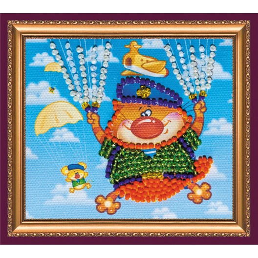 Magnets Bead embroidery kit Paratroopers, AMA-064 by Abris Art - buy online! ✿ Fast delivery ✿ Factory price ✿ Wholesale and retail ✿ Purchase Kits for embroidery magnets with beads on canvas