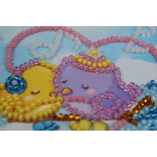 Magnets Bead embroidery kit Music of love, AMA-066 by Abris Art - buy online! ✿ Fast delivery ✿ Factory price ✿ Wholesale and retail ✿ Purchase Kits for embroidery magnets with beads on canvas
