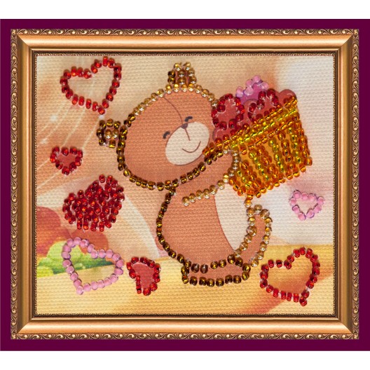 Magnets Bead embroidery kit A basket of happiness, AMA-068 by Abris Art - buy online! ✿ Fast delivery ✿ Factory price ✿ Wholesale and retail ✿ Purchase Kits for embroidery magnets with beads on canvas