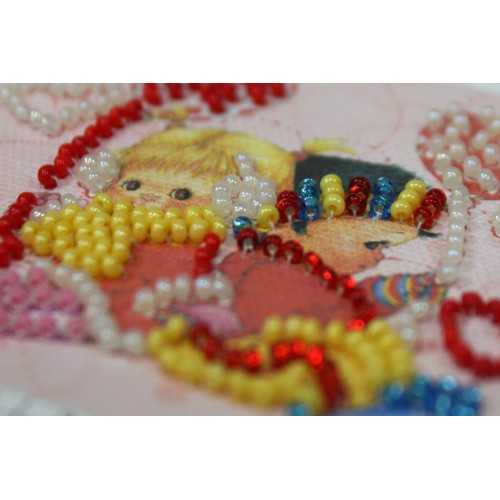 Magnets Bead embroidery kit Hearts, AMA-070 by Abris Art - buy online! ✿ Fast delivery ✿ Factory price ✿ Wholesale and retail ✿ Purchase Kits for embroidery magnets with beads on canvas