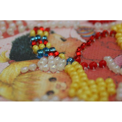 Magnets Bead embroidery kit Hearts, AMA-070 by Abris Art - buy online! ✿ Fast delivery ✿ Factory price ✿ Wholesale and retail ✿ Purchase Kits for embroidery magnets with beads on canvas