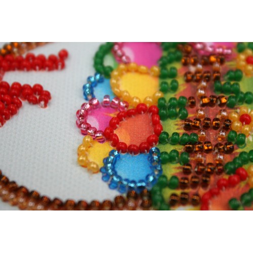 Magnets Bead embroidery kit Easter basket – 2, AMA-075 by Abris Art - buy online! ✿ Fast delivery ✿ Factory price ✿ Wholesale and retail ✿ Purchase Kits for embroidery magnets with beads on canvas