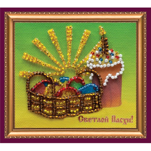 Magnets Bead embroidery kit Easter still-life – 4, AMA-076 by Abris Art - buy online! ✿ Fast delivery ✿ Factory price ✿ Wholesale and retail ✿ Purchase Kits for embroidery magnets with beads on canvas