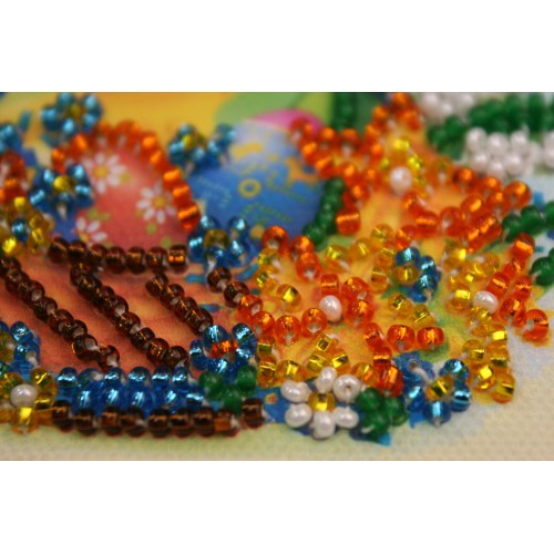Magnets Bead embroidery kit Easter basket – 3, AMA-077 by Abris Art - buy online! ✿ Fast delivery ✿ Factory price ✿ Wholesale and retail ✿ Purchase Kits for embroidery magnets with beads on canvas