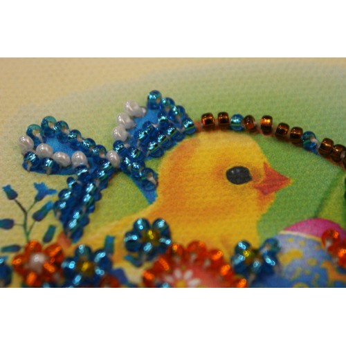 Magnets Bead embroidery kit Easter basket – 3, AMA-077 by Abris Art - buy online! ✿ Fast delivery ✿ Factory price ✿ Wholesale and retail ✿ Purchase Kits for embroidery magnets with beads on canvas