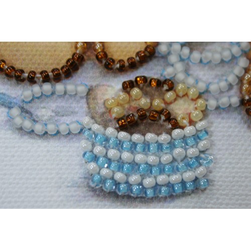 Magnets Bead embroidery kit Good Morning, AMA-084 by Abris Art - buy online! ✿ Fast delivery ✿ Factory price ✿ Wholesale and retail ✿ Purchase Kits for embroidery magnets with beads on canvas