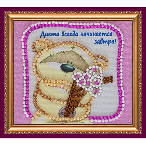 Magnets Bead embroidery kit Diet – 2, AMA-085 by Abris Art - buy online! ✿ Fast delivery ✿ Factory price ✿ Wholesale and retail ✿ Purchase Kits for embroidery magnets with beads on canvas