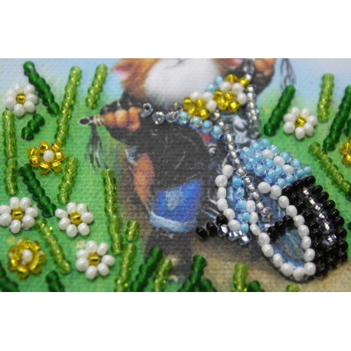 Magnets Bead embroidery kit Biker, AMA-089 by Abris Art - buy online! ✿ Fast delivery ✿ Factory price ✿ Wholesale and retail ✿ Purchase Kits for embroidery magnets with beads on canvas