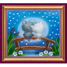 Magnets Bead embroidery kit Moon cats