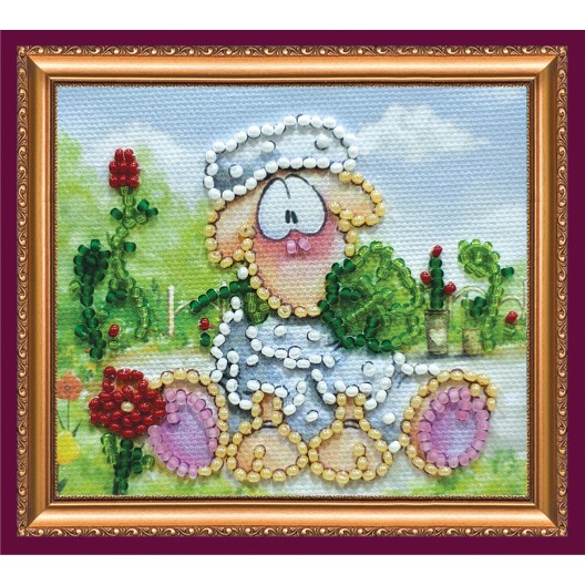 Magnets Bead embroidery kit Melancholy, AMA-095 by Abris Art - buy online! ✿ Fast delivery ✿ Factory price ✿ Wholesale and retail ✿ Purchase Kits for embroidery magnets with beads on canvas