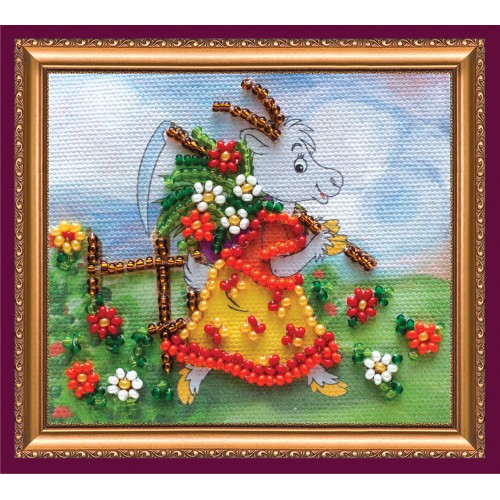 Magnets Bead embroidery kit Hay-harvest, AMA-098 by Abris Art - buy online! ✿ Fast delivery ✿ Factory price ✿ Wholesale and retail ✿ Purchase Kits for embroidery magnets with beads on canvas