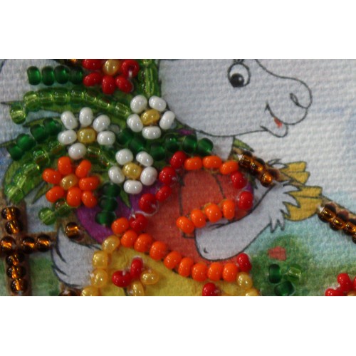 Magnets Bead embroidery kit Hay-harvest, AMA-098 by Abris Art - buy online! ✿ Fast delivery ✿ Factory price ✿ Wholesale and retail ✿ Purchase Kits for embroidery magnets with beads on canvas