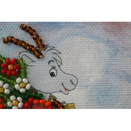 Magnets Bead embroidery kit Hay-harvest, AMA-098 by Abris Art - buy online! ✿ Fast delivery ✿ Factory price ✿ Wholesale and retail ✿ Purchase Kits for embroidery magnets with beads on canvas