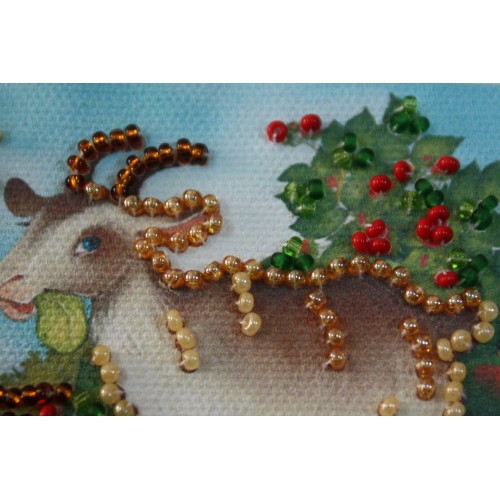Magnets Bead embroidery kit Goat and cole, AMA-099 by Abris Art - buy online! ✿ Fast delivery ✿ Factory price ✿ Wholesale and retail ✿ Purchase Kits for embroidery magnets with beads on canvas